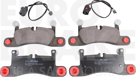 Eurobrake 55022247120 - Тормозные колодки, дисковые, комплект autodnr.net