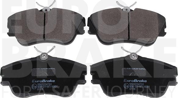 Eurobrake 5502224731 - Гальмівні колодки, дискові гальма autocars.com.ua