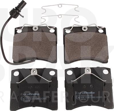 Eurobrake 5502224748 - Тормозные колодки, дисковые, комплект autodnr.net