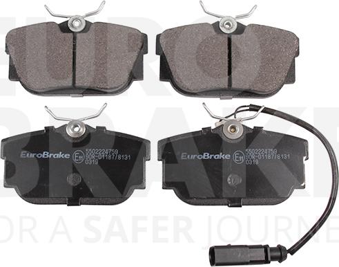 Eurobrake 5502224759 - Тормозные колодки, дисковые, комплект autodnr.net