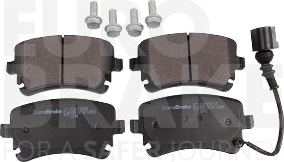 Eurobrake 5502224764 - Гальмівні колодки, дискові гальма autocars.com.ua