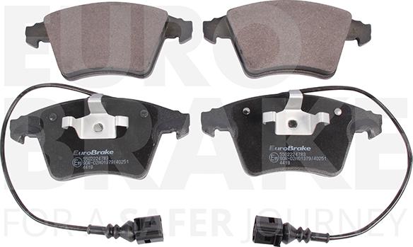 Eurobrake 5502224783 - Гальмівні колодки, дискові гальма autocars.com.ua