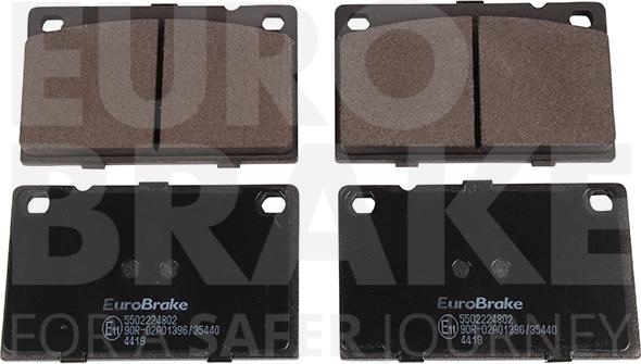 Eurobrake 5502224802 - Гальмівні колодки, дискові гальма autocars.com.ua