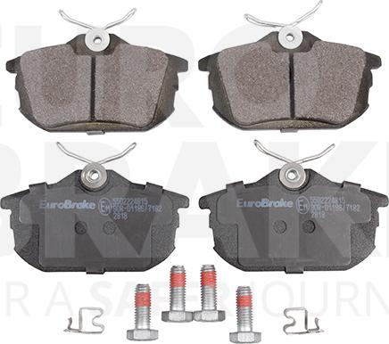 Eurobrake 5502224815 - Гальмівні колодки, дискові гальма autocars.com.ua