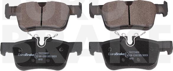 Eurobrake 5502224833 - Гальмівні колодки, дискові гальма autocars.com.ua