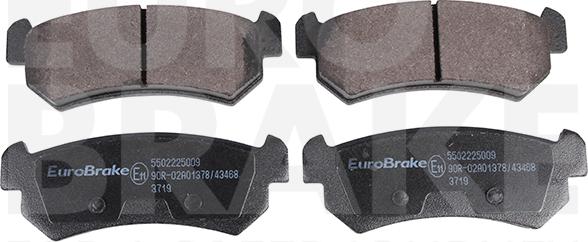 Eurobrake 5502225009 - Гальмівні колодки, дискові гальма autocars.com.ua