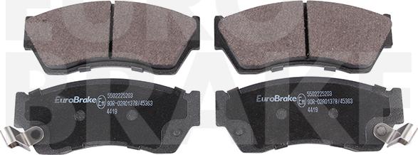 Eurobrake 5502225203 - Тормозные колодки, дисковые, комплект autodnr.net