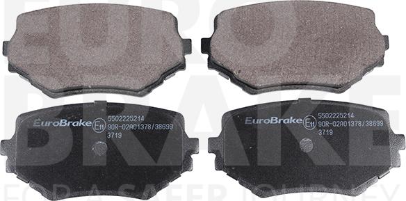 Eurobrake 5502225214 - Гальмівні колодки, дискові гальма autocars.com.ua