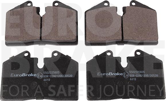 Eurobrake 5502225605 - Тормозные колодки, дисковые, комплект autodnr.net