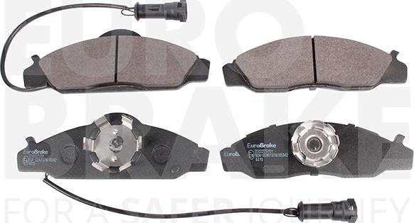 Eurobrake 5502225701 - Гальмівні колодки, дискові гальма autocars.com.ua