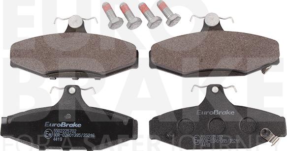 Eurobrake 5502225702 - Гальмівні колодки, дискові гальма autocars.com.ua