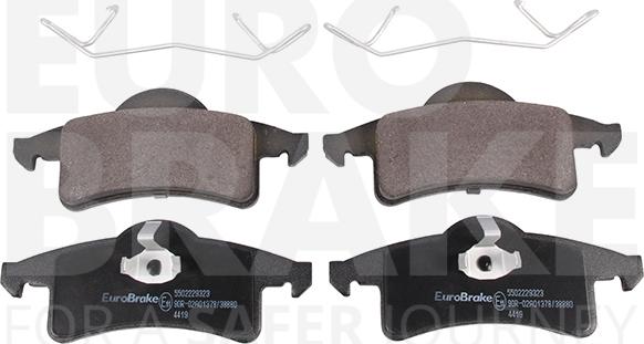 Eurobrake 5502229323 - Гальмівні колодки, дискові гальма autocars.com.ua