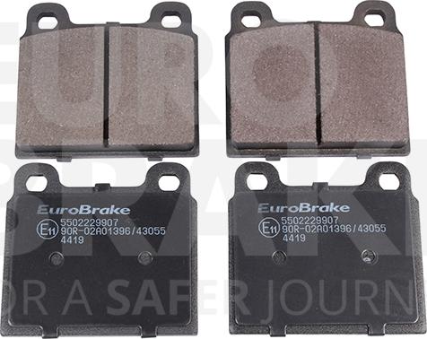 Eurobrake 5502229907 - Гальмівні колодки, дискові гальма autocars.com.ua