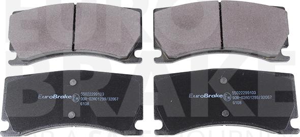 Eurobrake 55022299103 - Тормозные колодки, дисковые, комплект autodnr.net