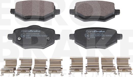 Eurobrake 55022299108 - Гальмівні колодки, дискові гальма autocars.com.ua