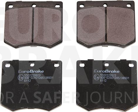 Eurobrake 5502229923 - Гальмівні колодки, дискові гальма autocars.com.ua