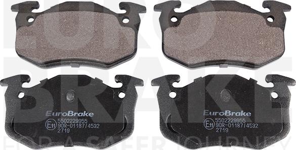 Eurobrake 5502229955 - Гальмівні колодки, дискові гальма autocars.com.ua