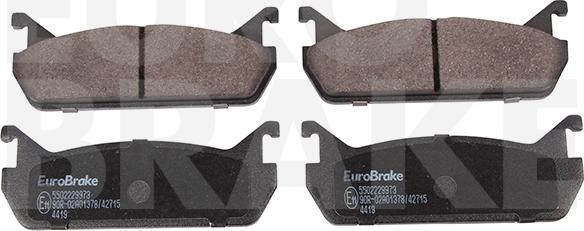 Eurobrake 5502229973 - Гальмівні колодки, дискові гальма autocars.com.ua