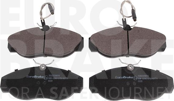 Eurobrake 5502229974 - Гальмівні колодки, дискові гальма autocars.com.ua