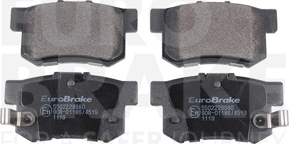 Eurobrake 5502229980 - Гальмівні колодки, дискові гальма autocars.com.ua