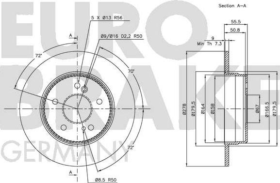 Eurobrake 5815203326 - Тормозной диск autodnr.net