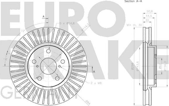 Eurobrake 58152045169 - Тормозной диск autodnr.net