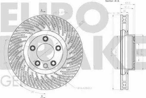 Eurobrake 58152047150 - Гальмівний диск autocars.com.ua