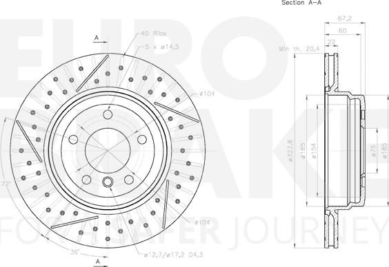 Eurobrake 58153115106 - Гальмівний диск autocars.com.ua