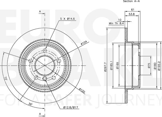 Eurobrake 5815311537 - Тормозной диск autodnr.net