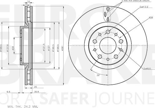 Eurobrake 5815312371 - Гальмівний диск autocars.com.ua