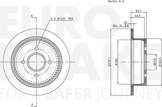 Eurobrake 5815312541 - Гальмівний диск autocars.com.ua