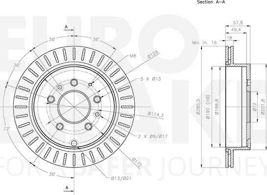 Eurobrake 5815313277 - Тормозной диск autodnr.net