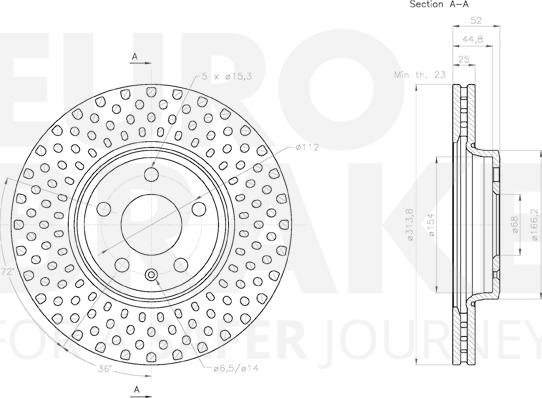 Eurobrake 58153147132 - Гальмівний диск autocars.com.ua