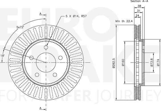 Eurobrake 5815319301 - Тормозной диск autodnr.net