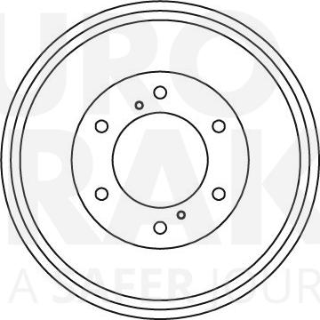 Eurobrake 5825262204 - Гальмівний барабан autocars.com.ua