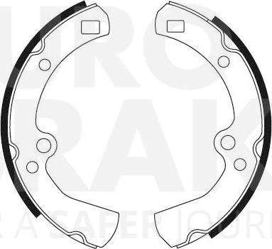 Eurobrake 58492722214 - Комплект тормозных колодок, барабанные autodnr.net