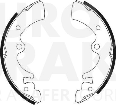 Eurobrake 58492722341 - Комплект гальм, барабанний механізм autocars.com.ua