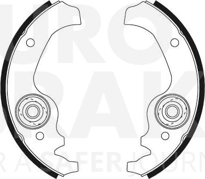 Eurobrake 58492723106 - Комплект тормозных колодок, барабанные autodnr.net