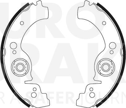 Eurobrake 58492723283 - Комплект тормозных колодок, барабанные autodnr.net