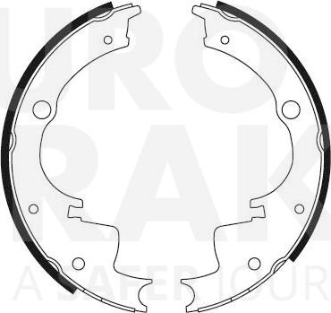 Eurobrake 58492723363 - Комплект гальм, барабанний механізм autocars.com.ua