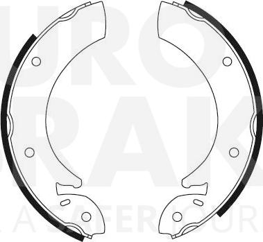 Eurobrake 58492725056 - Комплект гальм, барабанний механізм autocars.com.ua