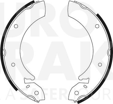 Eurobrake 58492725057 - Комплект гальм, барабанний механізм autocars.com.ua