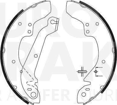 Eurobrake 58492725358 - Комплект гальм, барабанний механізм autocars.com.ua