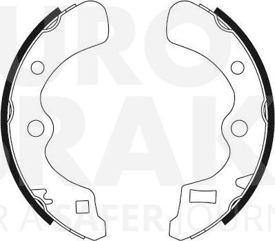 Eurobrake 58492726450 - Комплект гальм, барабанний механізм autocars.com.ua