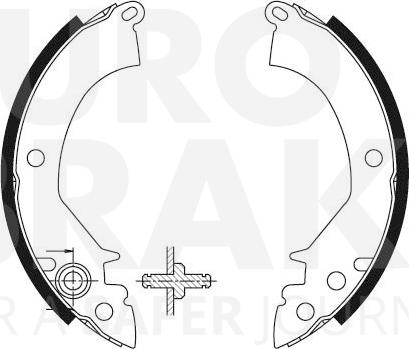 Eurobrake 58492730384 - Комплект гальм, барабанний механізм autocars.com.ua