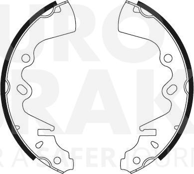 Eurobrake 58492732288 - Комплект гальм, барабанний механізм autocars.com.ua