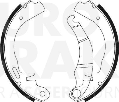 Eurobrake 58492736223 - Комплект гальм, барабанний механізм autocars.com.ua