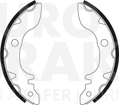 Eurobrake 58492740494 - Комплект гальм, барабанний механізм autocars.com.ua