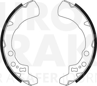 Eurobrake 58492751456 - Комплект тормозных колодок, барабанные autodnr.net