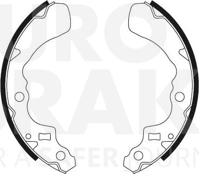 Eurobrake 58492751504 - Комплект гальм, барабанний механізм autocars.com.ua